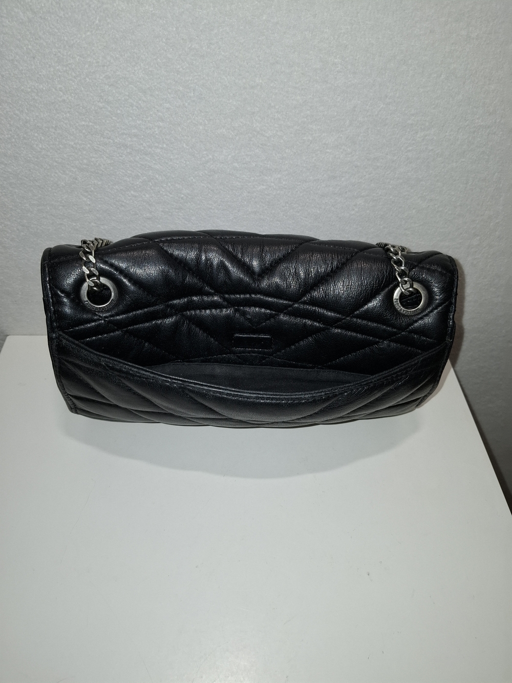 Zadig & Voltaire Black Quilted Shoulder Bag with Silver Chain - Picture 9 of 16